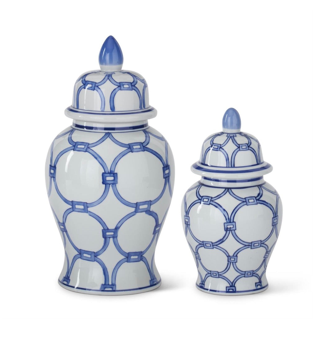 BLUE & WHITE CERAMIC GINGER JARS