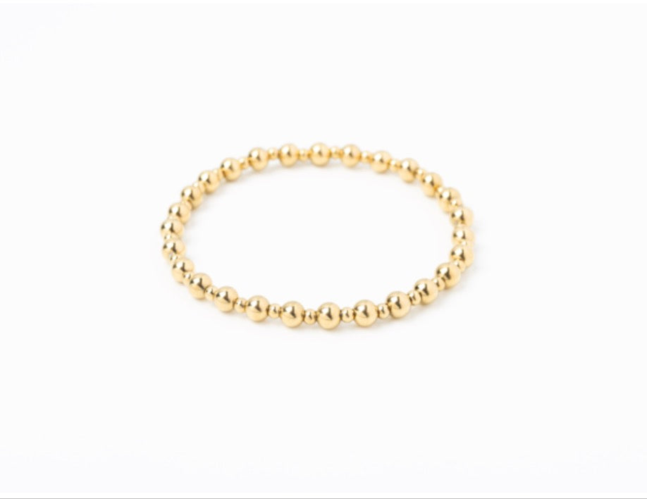 5 & 3mm Gold Bracelet