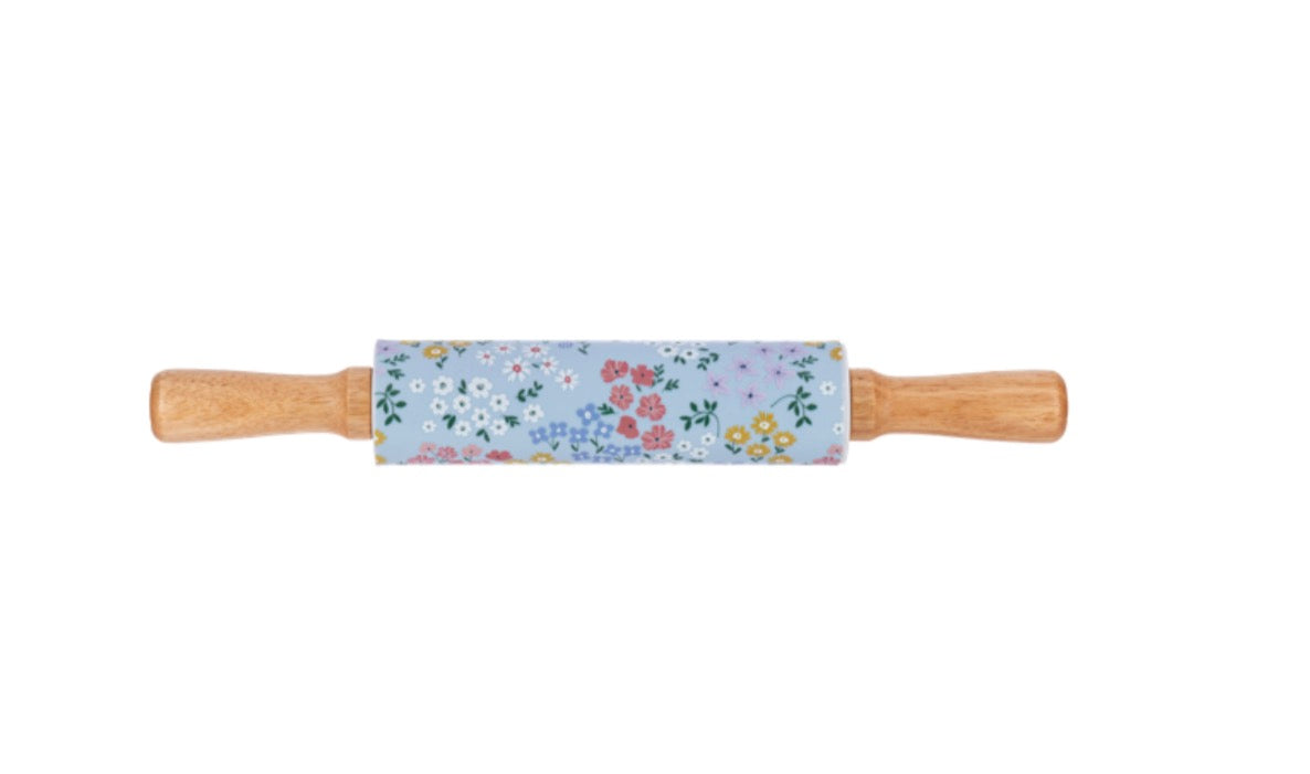 Floral Rolling Pin - Blue