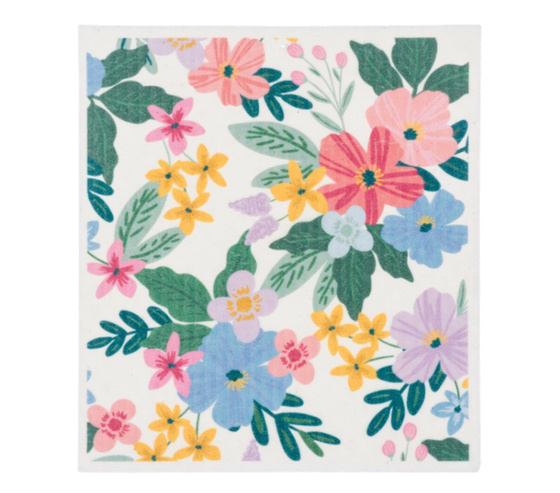 Reusable dish cloth - flowers