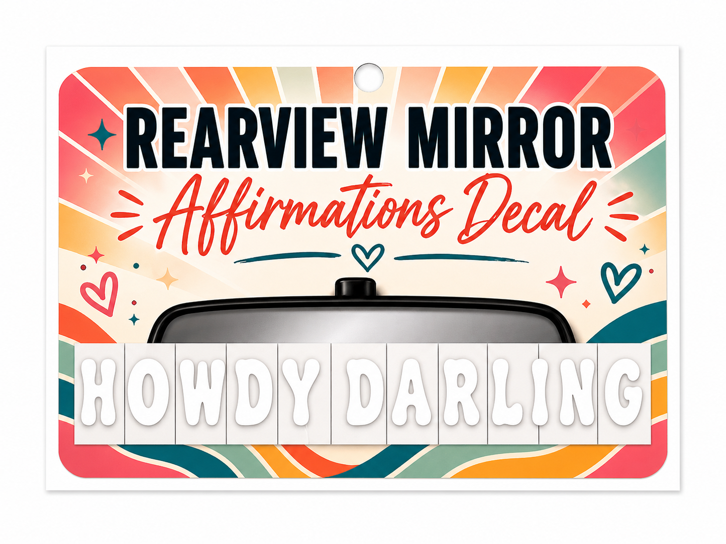Rearview Mirror Affirmation Decal