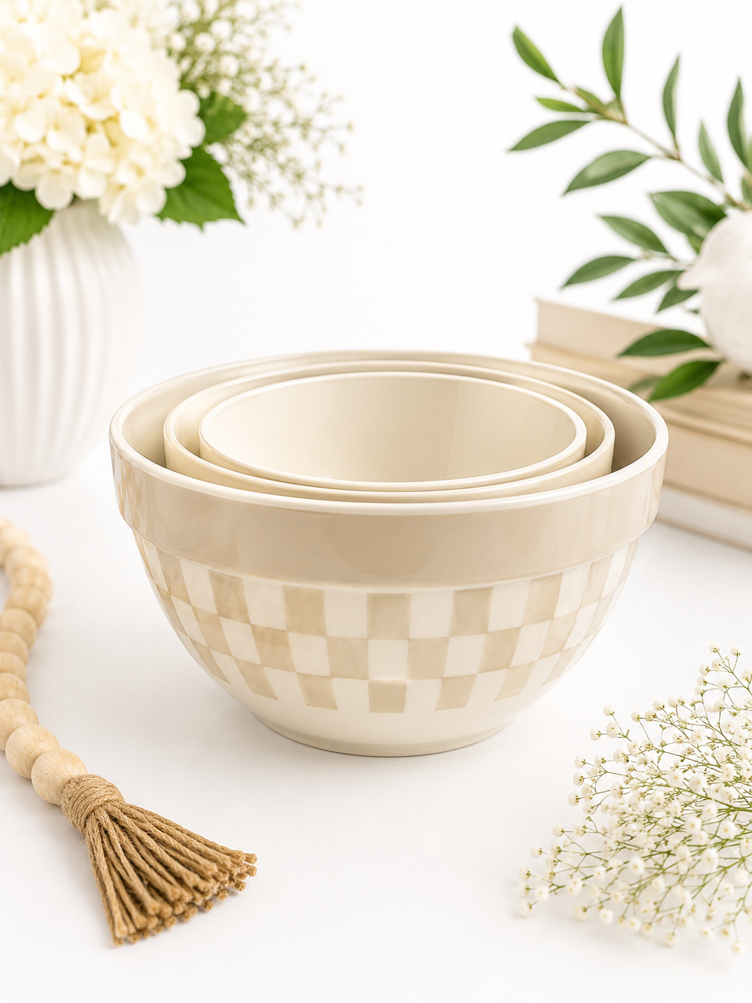 Harvest Checker Mixing Bowl Set