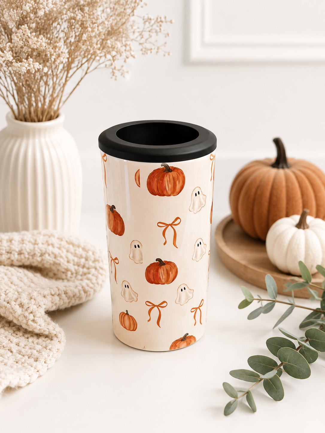 4-in-1 Can Cooler - Ghosts & Pumpkins