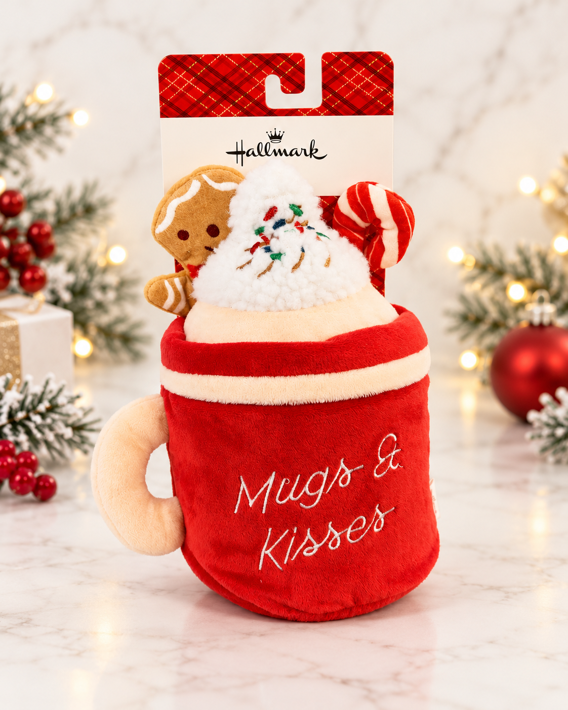 Hallmark Mugs & Kisses Christmas Dog Toy