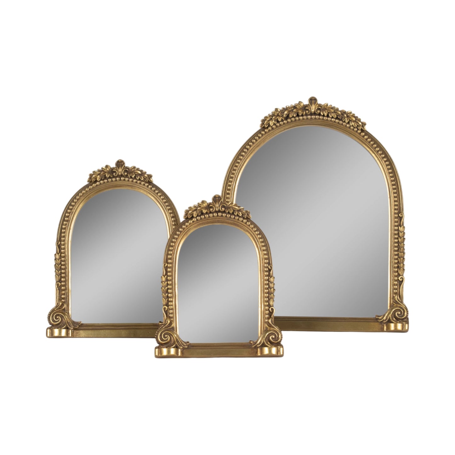 Resin Baroque Style Ornate Arch Photo Frame - Gold, 4x6 in.