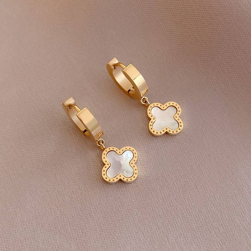 Ivory Clover Hoops| 40E397