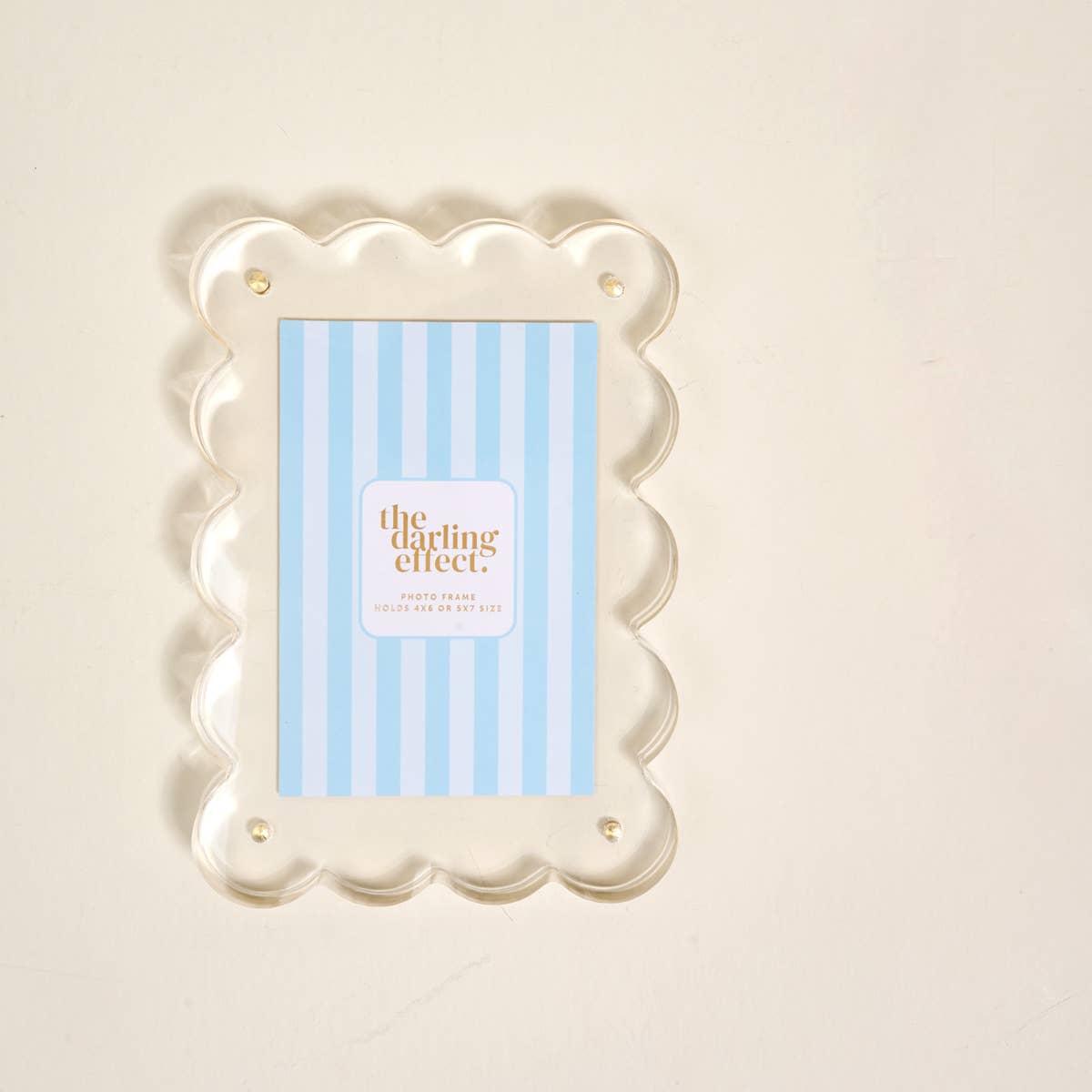 Rectangle Scalloped Acrylic Picture Frame–Clear