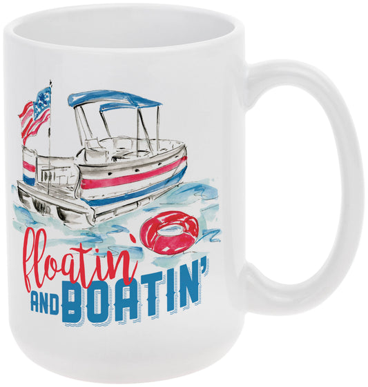 Floatin And Boating 15 Oz Ceramic Mug Rosanne Beck