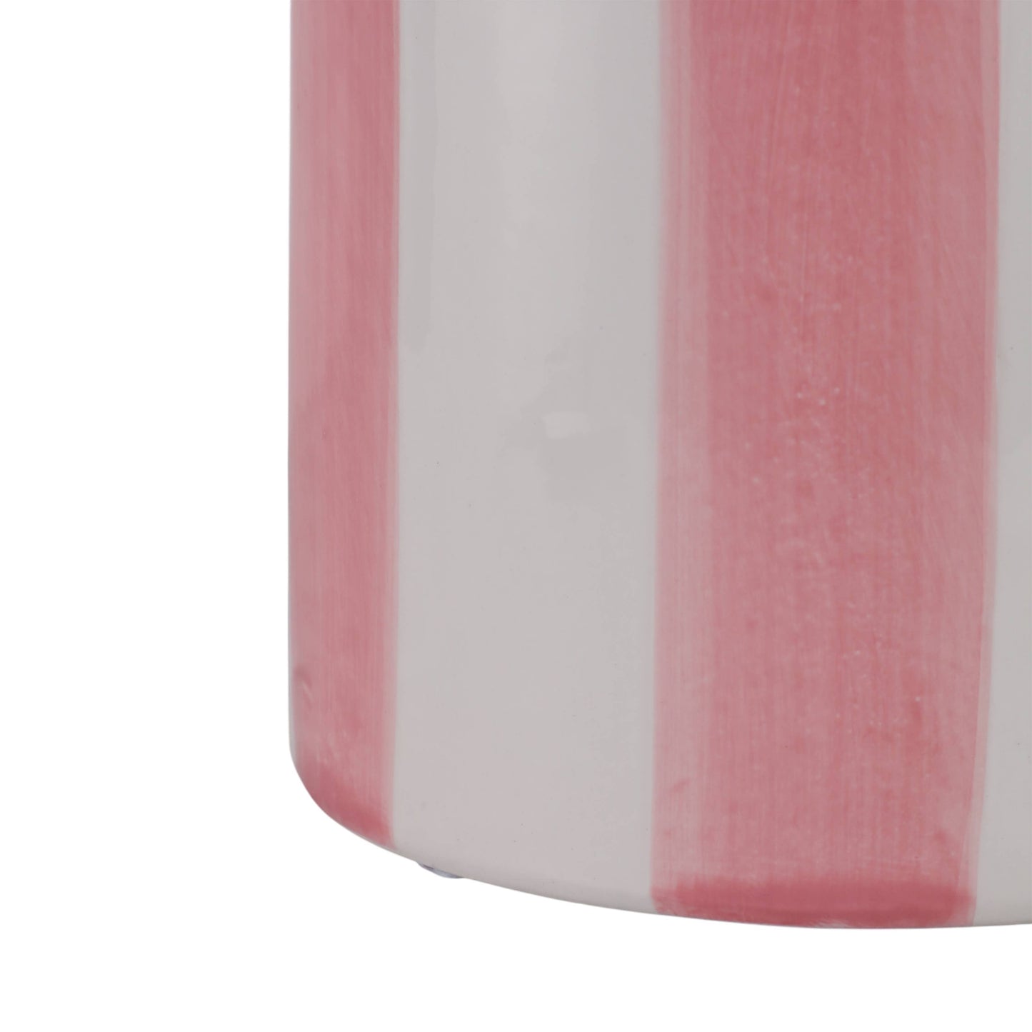 Planters- Pink Ceramic Striped Scallop, 6 & 8 in.