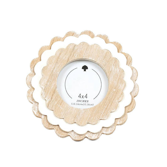 17034 - 8x8 round scallop photo frame (4x4) Home Decor 12068