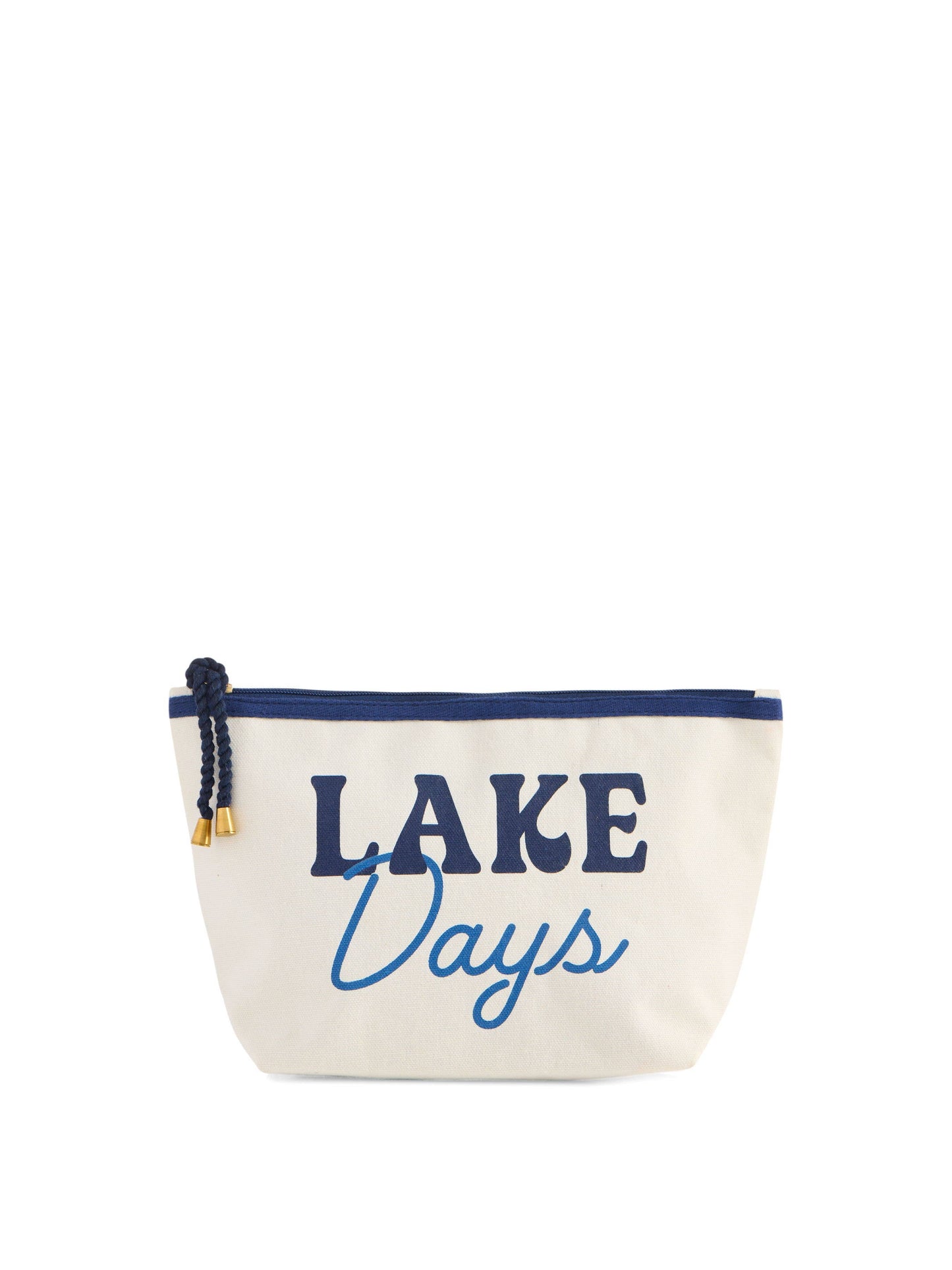 "LAKE DAYS" ZIP POUCH,IVORY
