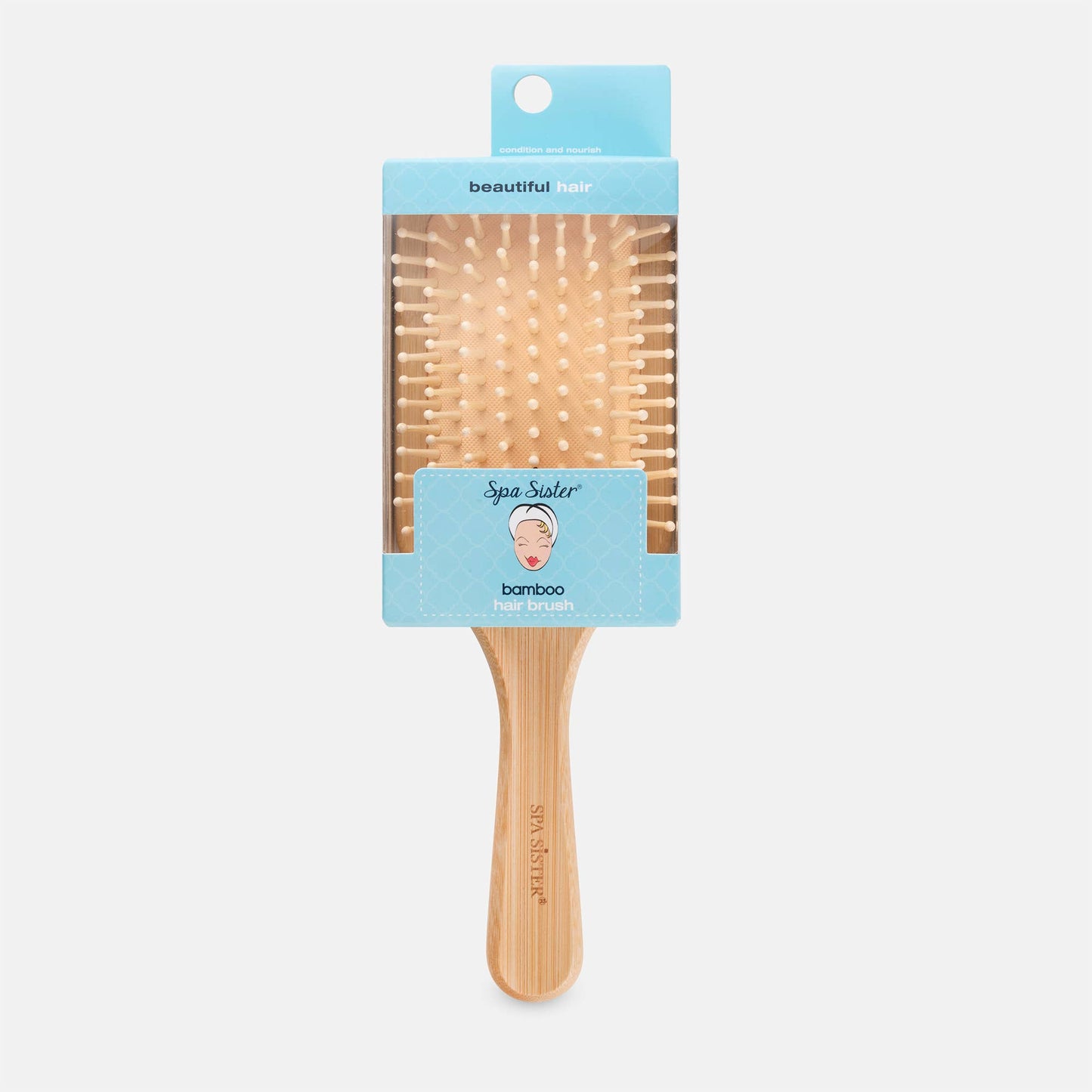 Bamboo Wood Bristle Paddle Hair Brush