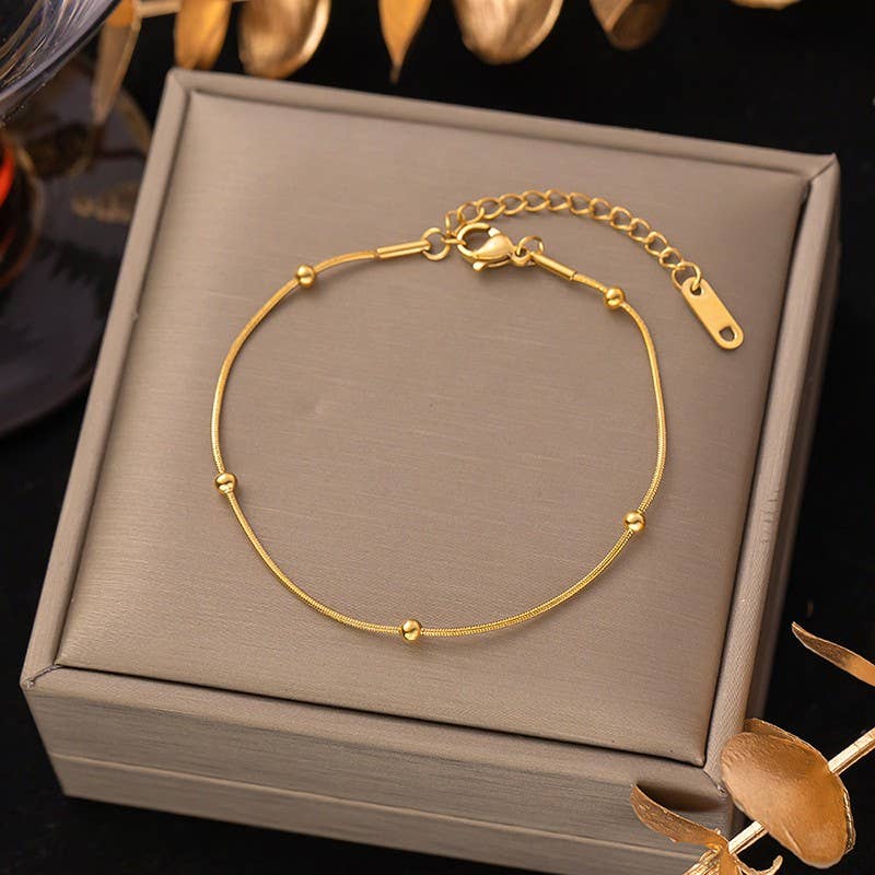 Rope & Ball Chain WATERPROOF TARNISH FREE BRACELET