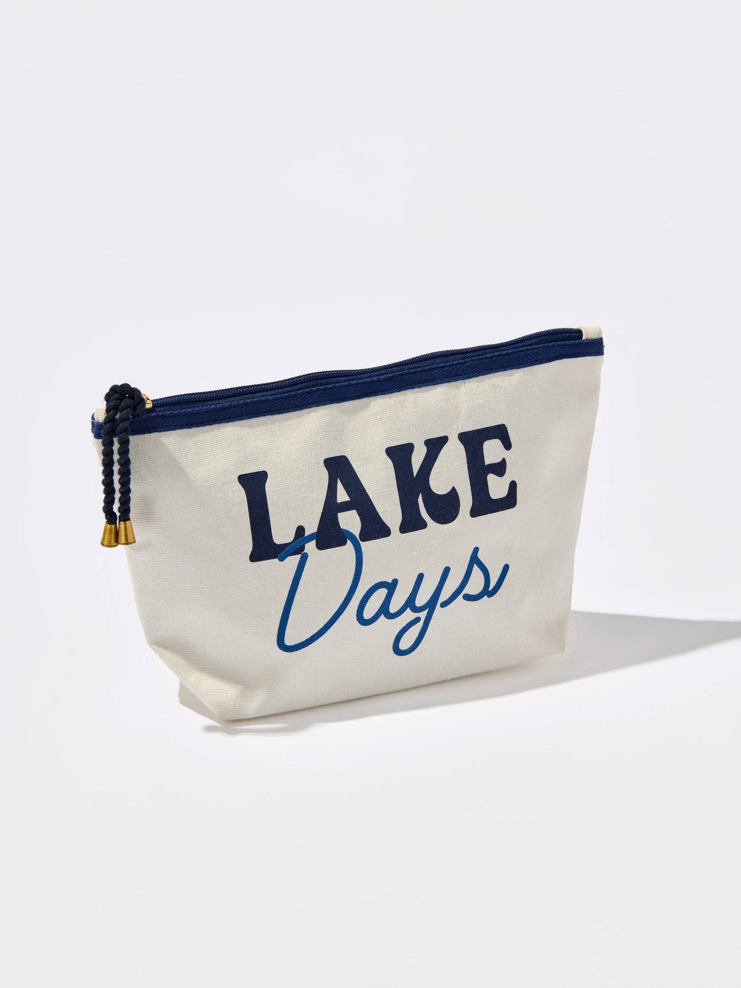 "LAKE DAYS" ZIP POUCH,IVORY