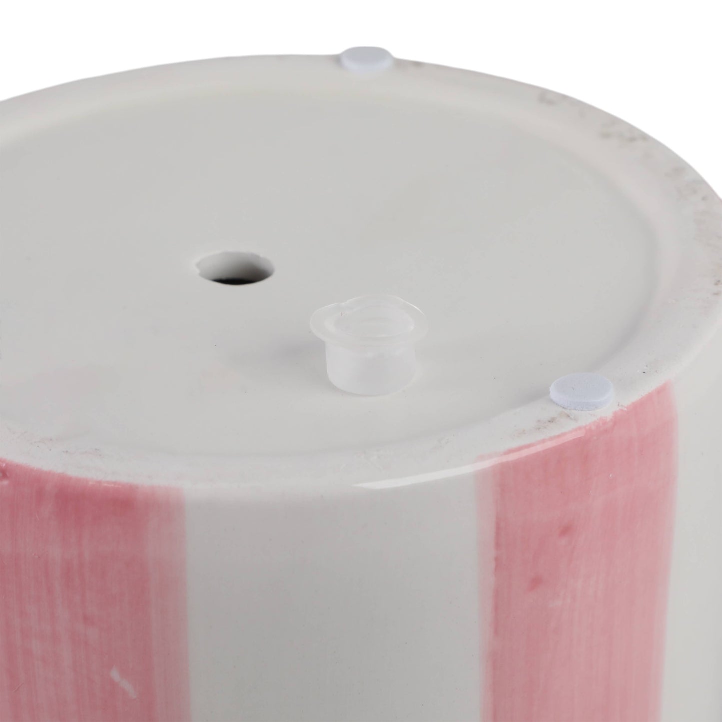Planters- Pink Ceramic Striped Scallop, 6 & 8 in.