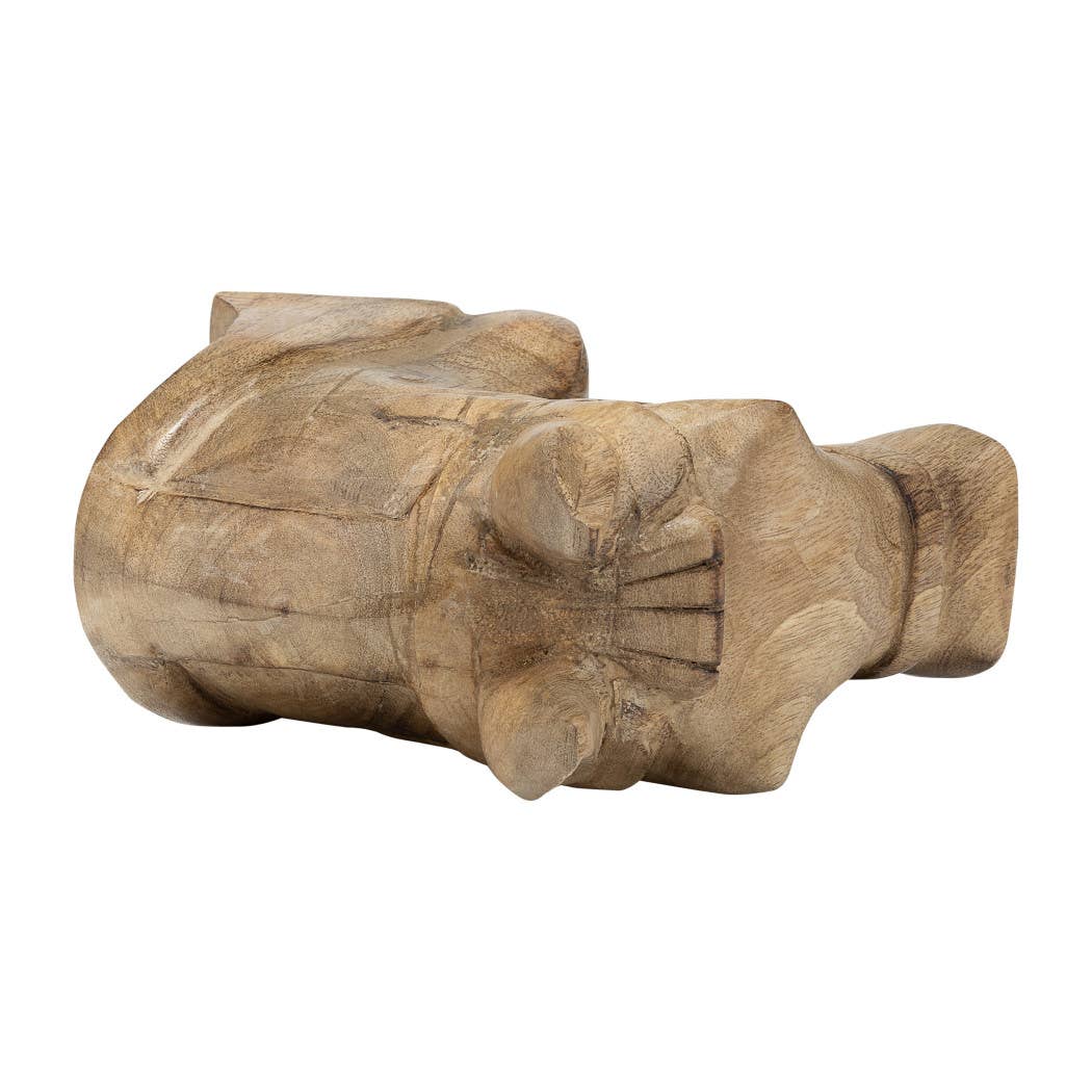 Figurine - Brown Wood Modern Handcrafted Horse Head, 11 in.