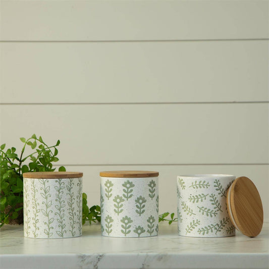 Leafy Green Dolomite Canisters