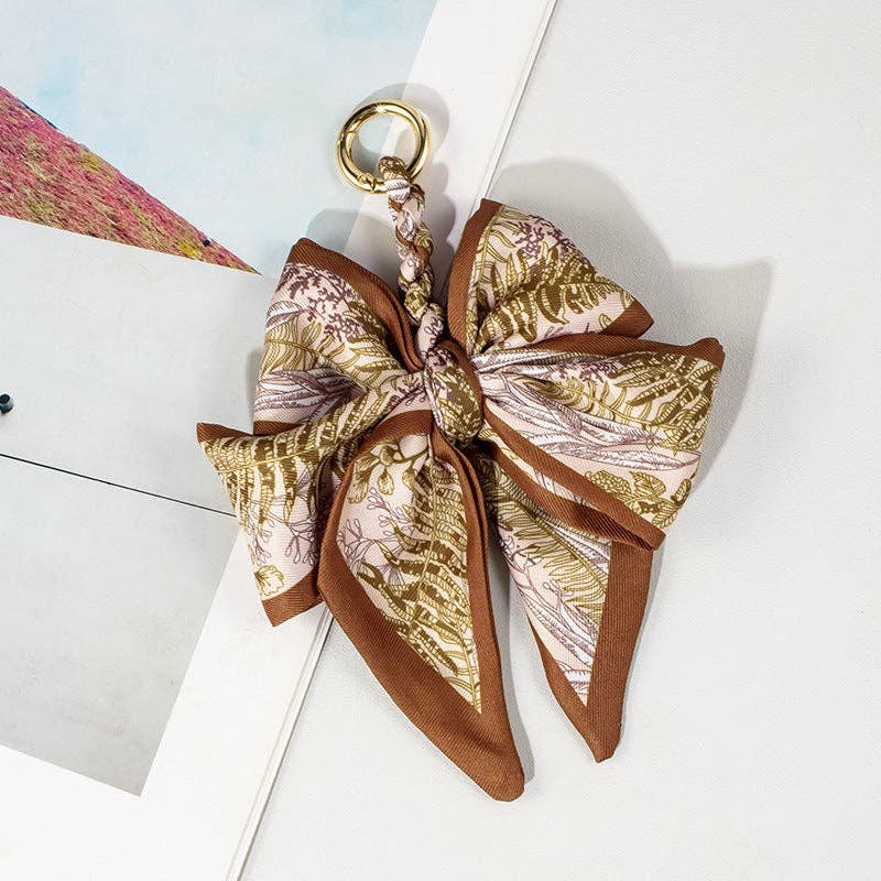 Vintage Print Satin Bow Bag Charms DP25D677