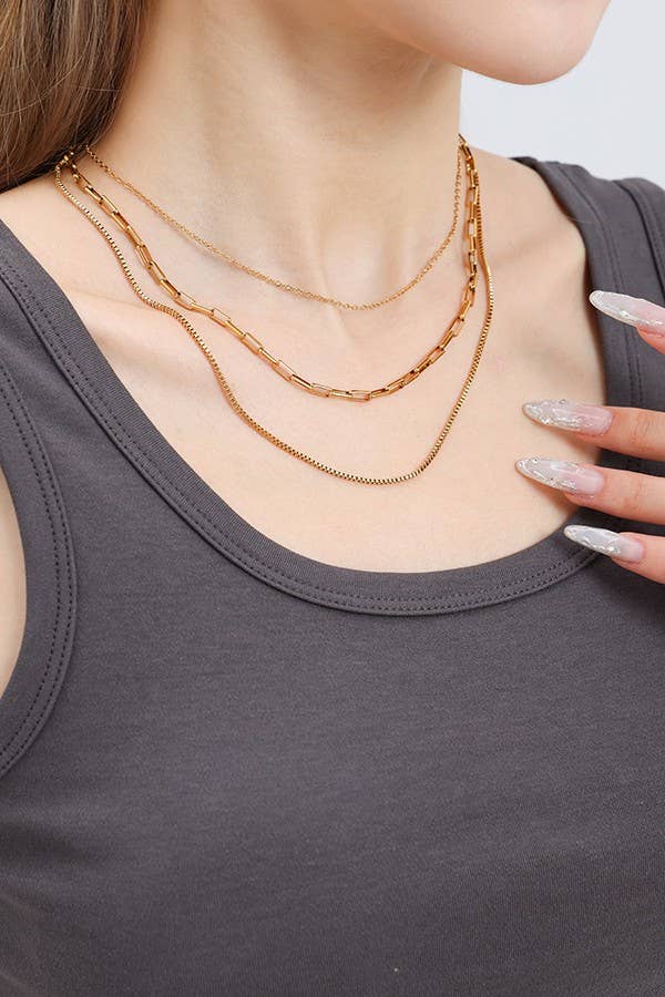 LAYERED GOLD NECKLACE