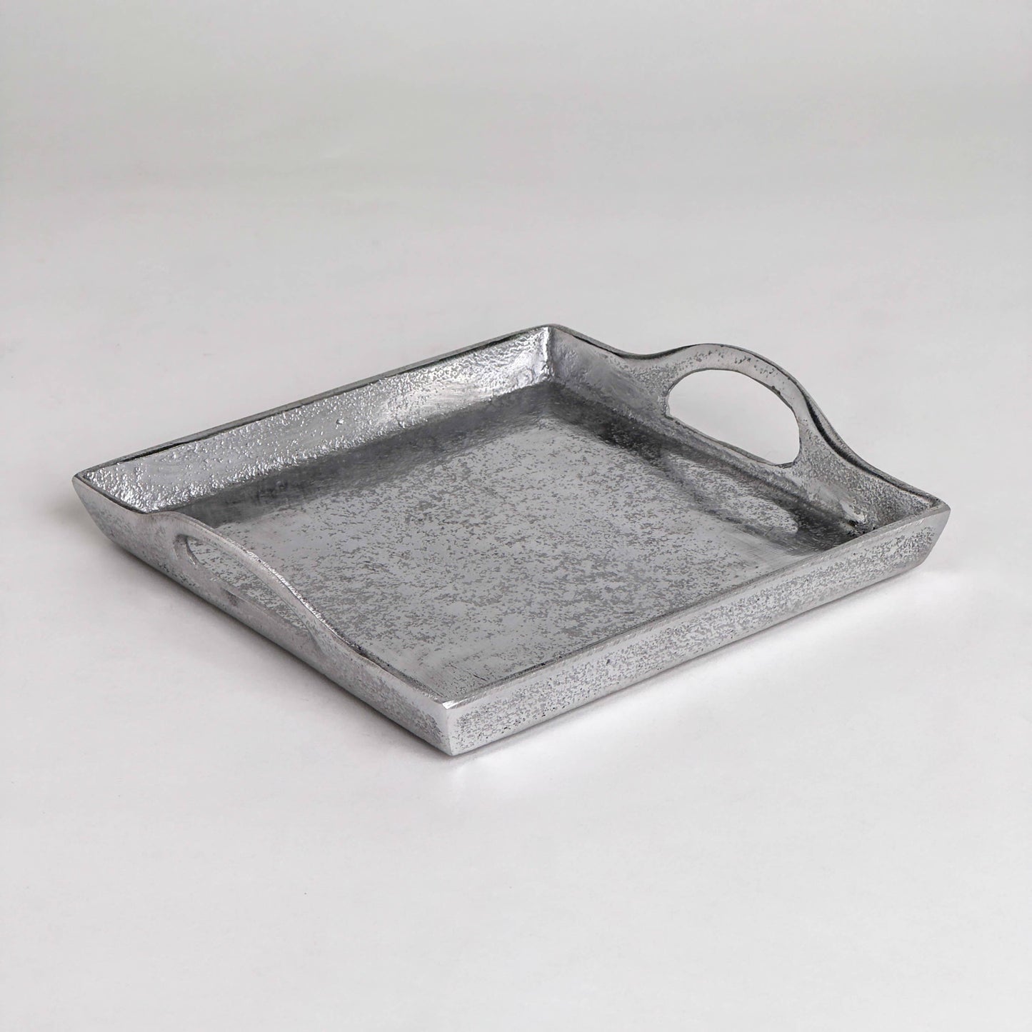 Textured Square Handle Tray