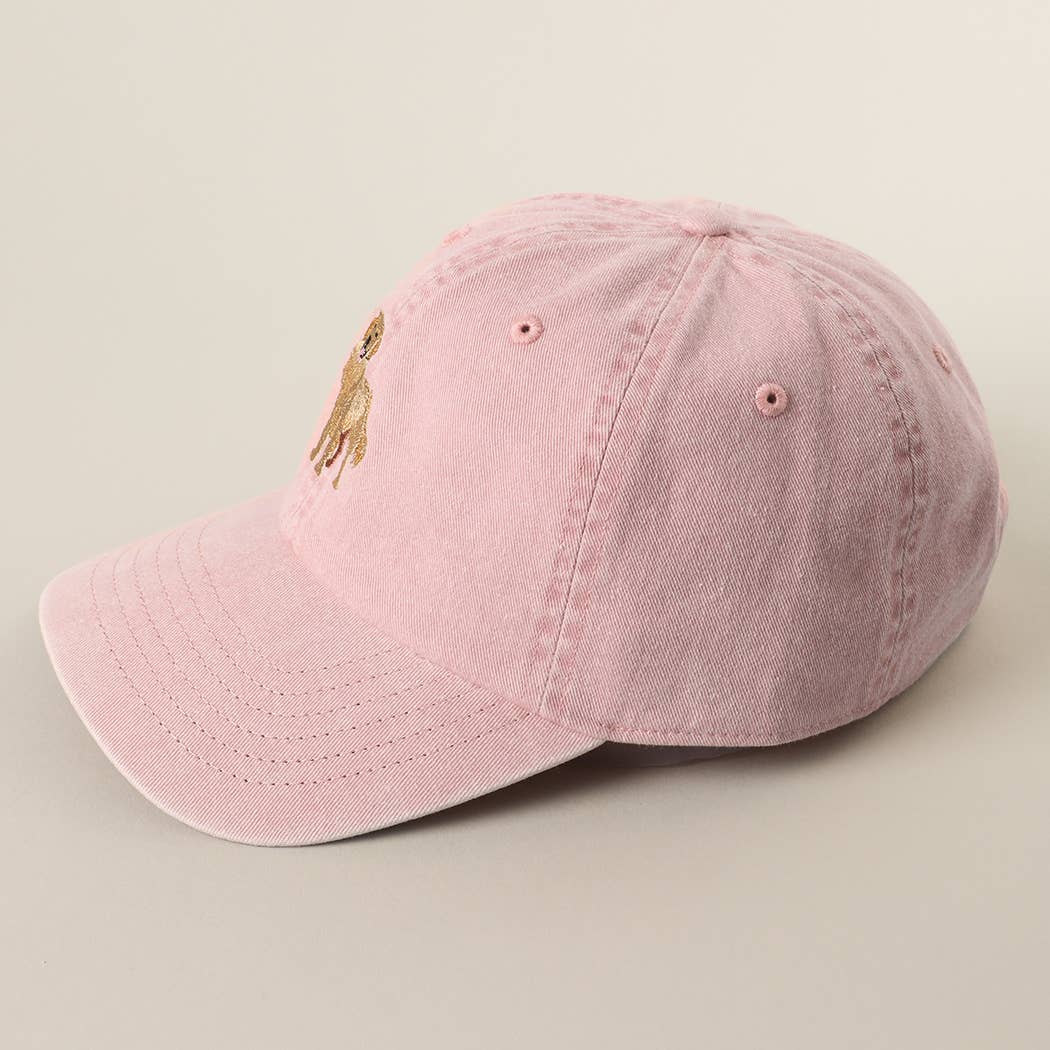 Golden Retriever Embroidered Pigment Dyed Baseball Cap