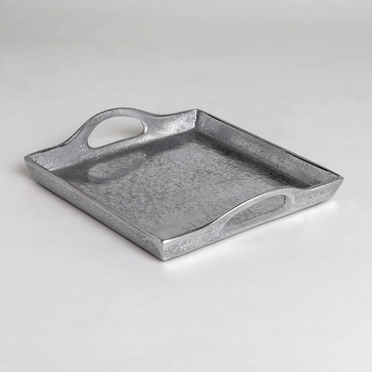 Textured Square Handle Tray