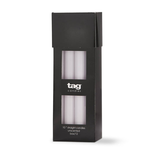 Color Studio 10" Straight Candle White Wax Everyday