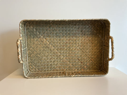 Wicker Tray 12” L x 8” W x 2” H