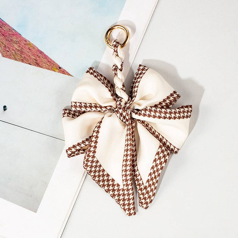 Vintage Print Satin Bow Bag Charms DP25D677