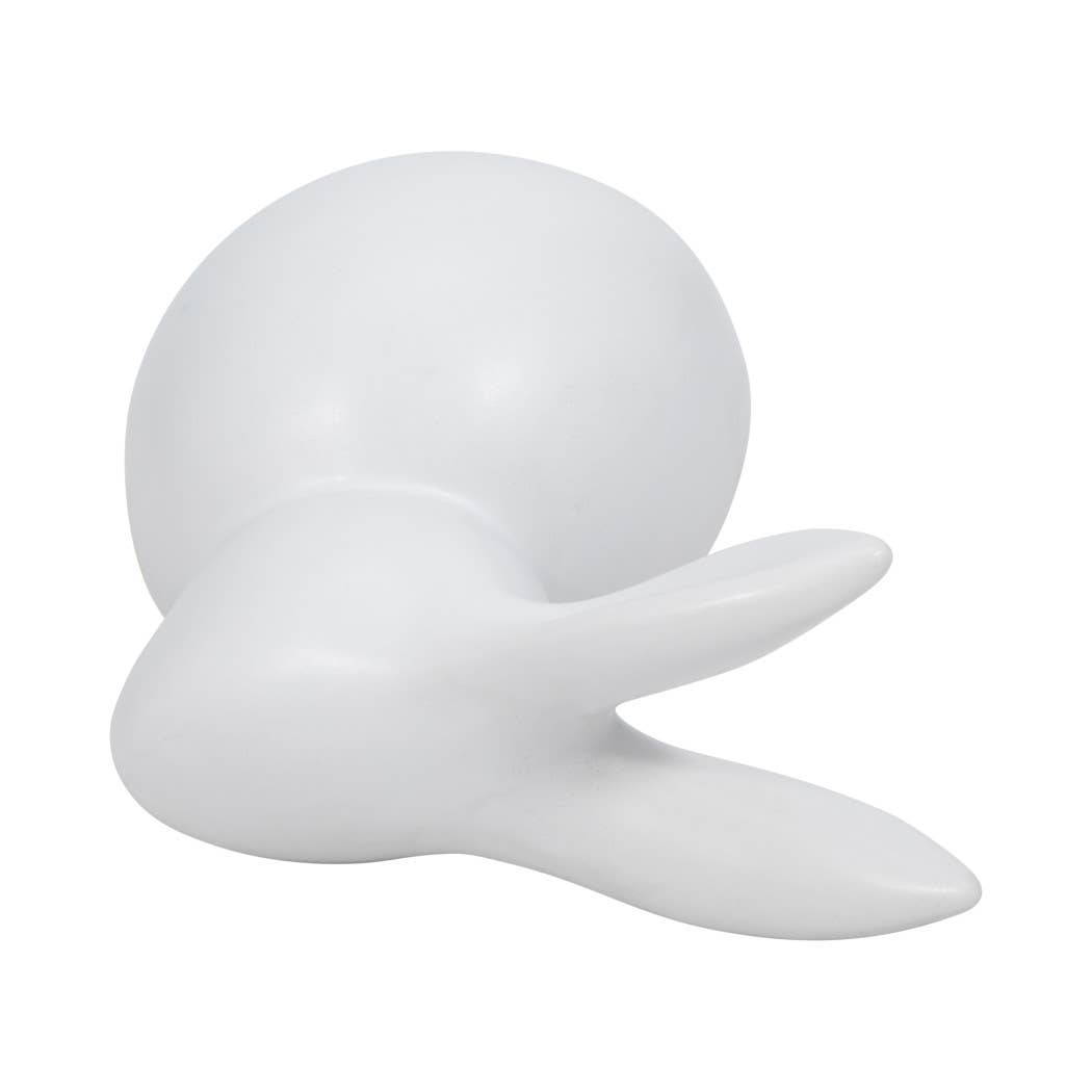 Decorative Figurine - White Ceramic Smooth Bunny, 7 in.