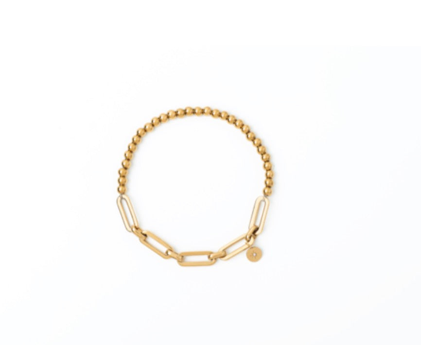 4mm Stretch & Chain Bracelet - Meralora