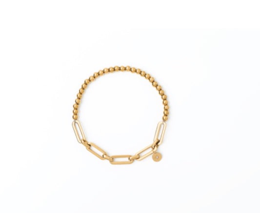 4mm Stretch & Chain Bracelet - Meralora