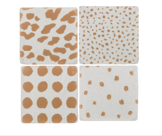 Polka Dot Coaster set