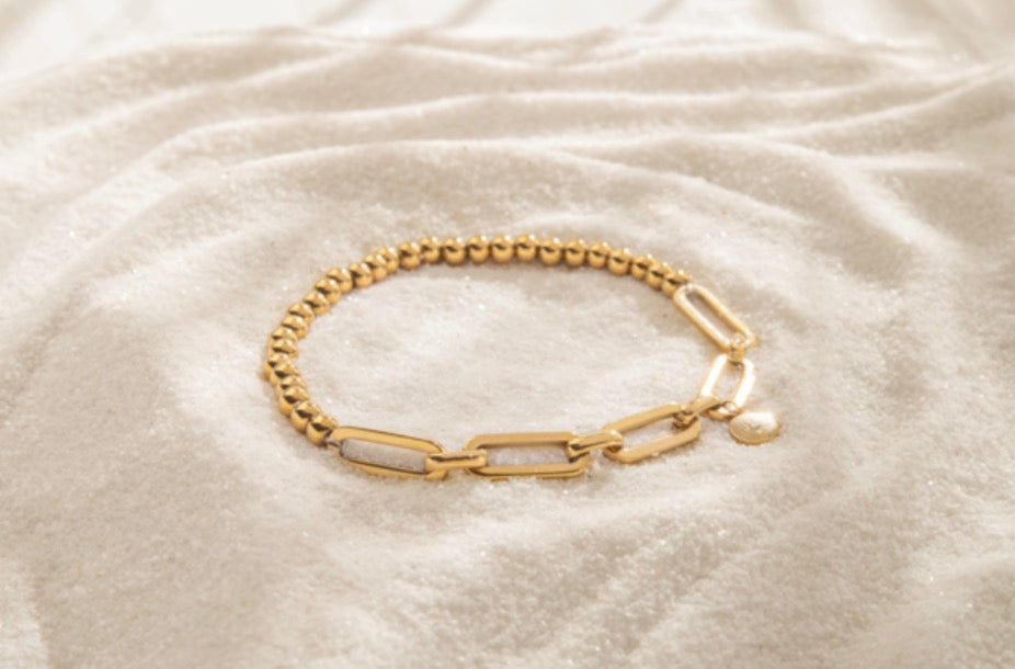 4mm Stretch & Chain Bracelet - Meralora