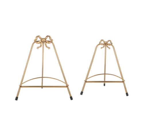 Small Gold Bow Plate Holders