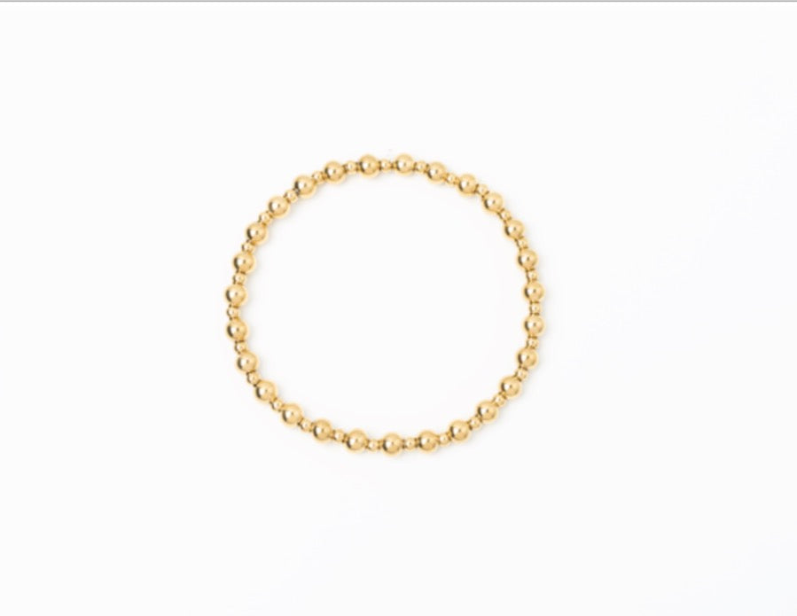 5 & 3mm Gold Bracelet