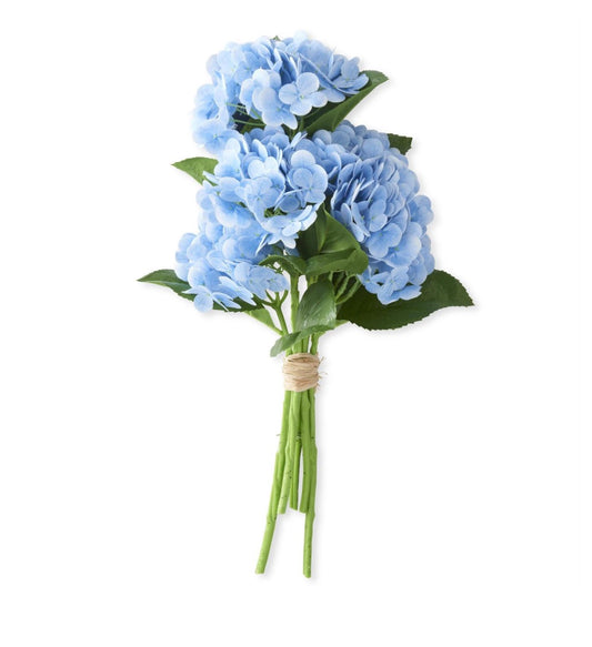 13 INCH BLUE REAL TOUCH HYDRANGEA BUNDLE (6 STEMS)