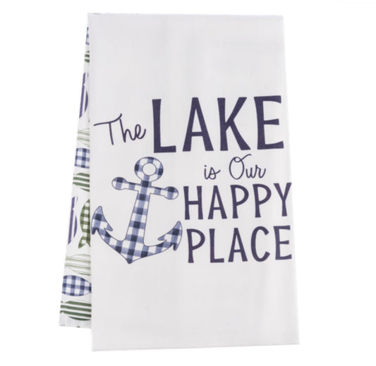 Lake Tea Towel - Lake is my Happy Place