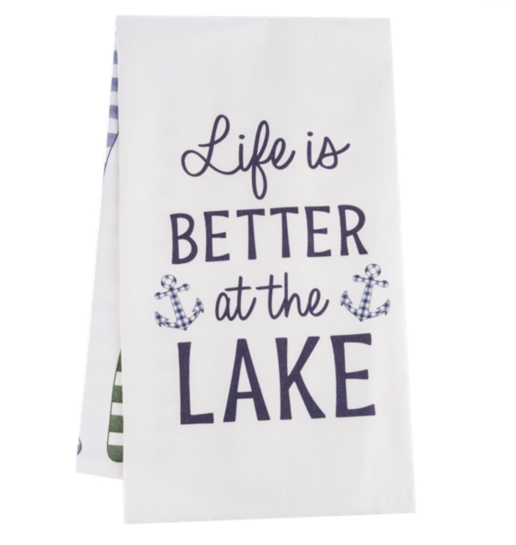 Lake Tea Towel - Life is Better at the Lake