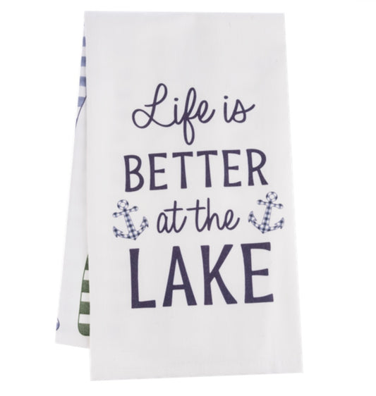 Lake Tea Towel - Life is Better at the Lake