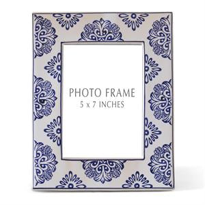 BLUE & WHITE CERAMIC PHOTO FRAMES