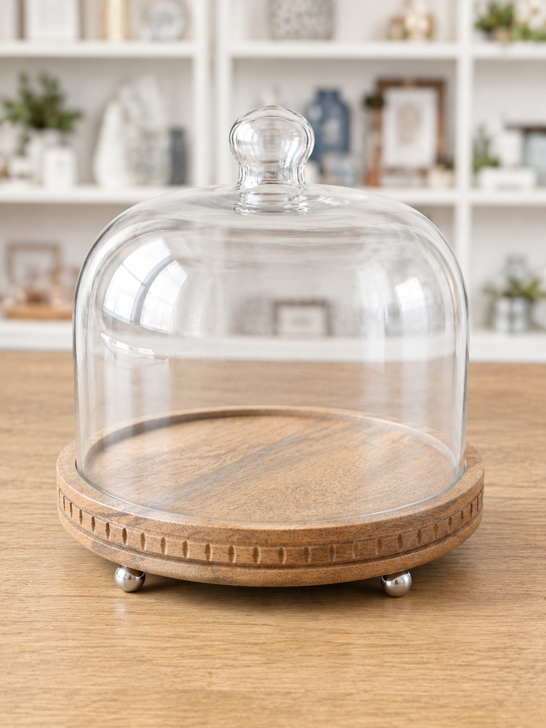 Silver Footed Glass Cloche