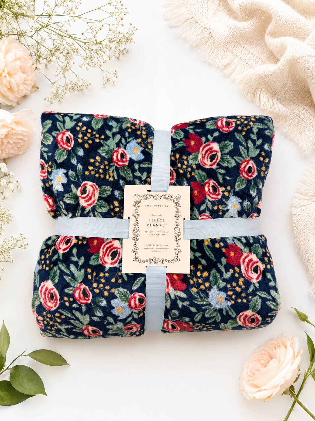 Secret Garden Floral Fleece Blanket