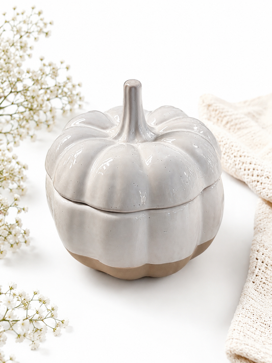 Harvest Hearth Ceramic Pumpkin Canister