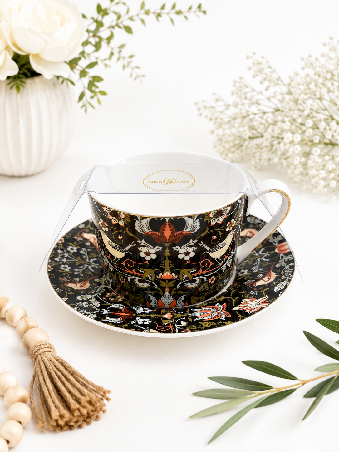 Midnight Garden Teacup & Saucer