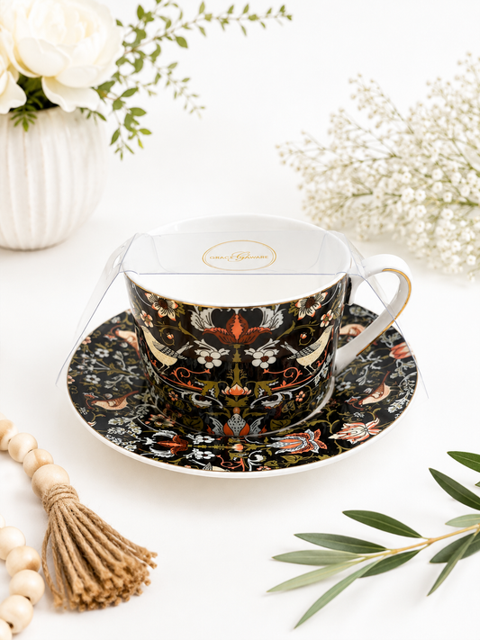 Midnight Garden Teacup & Saucer