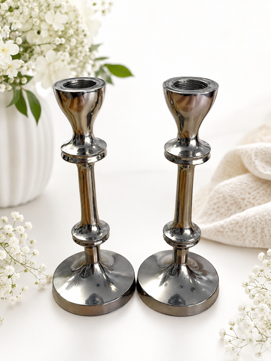 Noir Luxe Candle Holder Set