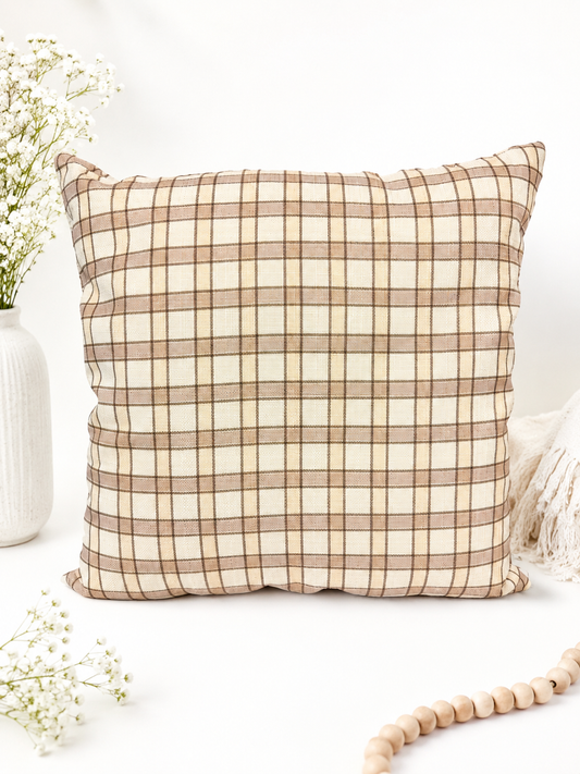Cottage Plaid Accent Pillow