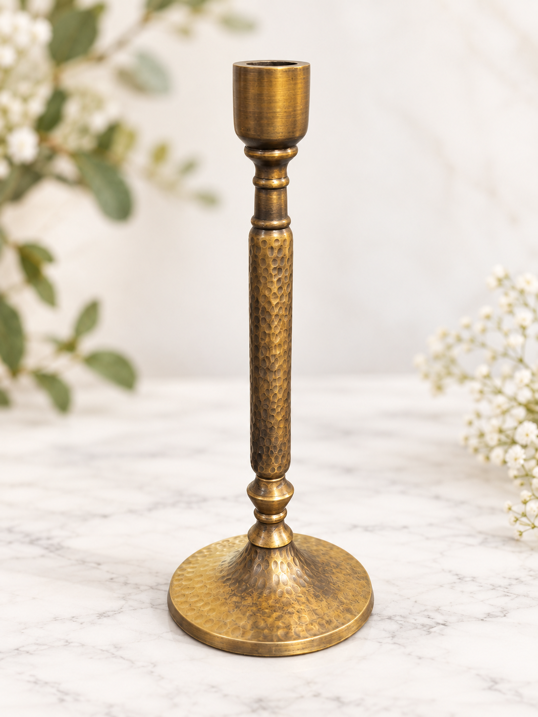 The Hammered Brass Candlestick