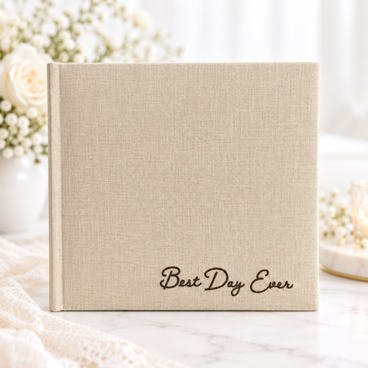 Best Day Ever Linen Photo Album